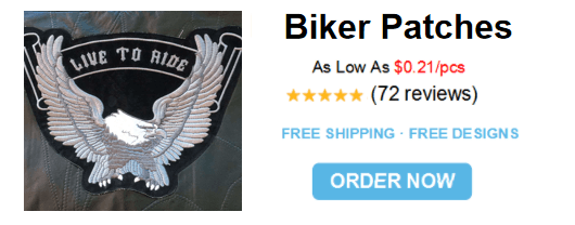 Ready to ride? New Custom Biker Patches, Made to Order