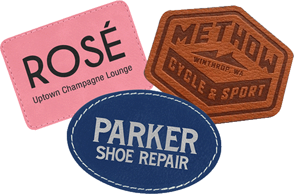 PERSONALIZED Leather PATCH, VELCRO Name Patch 